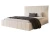 Łóżko tapicerowane z pojemnikiem na pościel i stelażem Vertico Ecru
