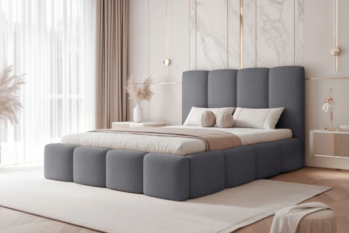 Łóżko tapicerowane do sypialni Cozy JASMINE 90