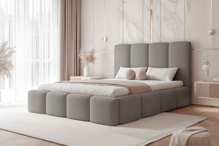 Łóżko tapicerowane do sypialni Cozy JASMINE 24