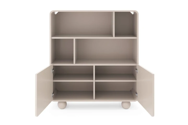 Regał z drzwiczkami na kulistych nóżkach Bubo Kaszmir