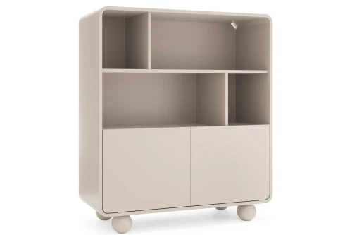 Regał z drzwiczkami na kulistych nóżkach Bubo Kaszmir