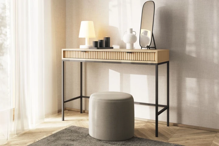 Toaletka Nuo z ryflowanymi szufladami Dąb Vicenza