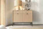 Komoda 104cm z ryflowanymi drzwiczkami i szufladami Nuo Dąb Vicenza