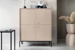 Komoda wysoka z drzwiczkami na nóżkach Noli Beż piaskowy