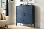 Komoda wysoka z drzwiczkami na nóżkach Noli Granatowy